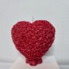 Bougie grand coeur rouge avec paillettes cadeau saint valentin