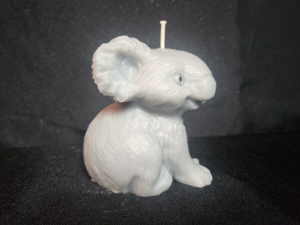 Bougie koala 9 cm de haut gris. fabrication artisanale française